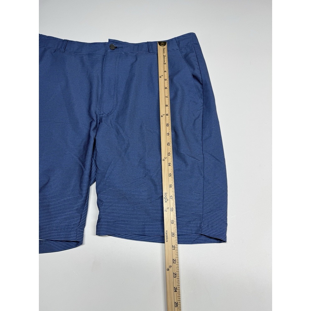 Pebble Beach •Men's Performance Golf Shorts Blue‎ Striped Size 38 - Picture 2 of 8